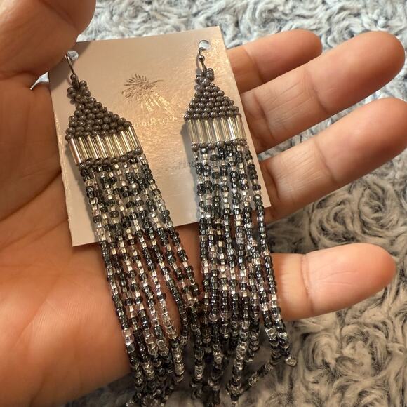 lNoonday Collection Irregular Geometric Cutout Earrings Thailand Brown Gold - Picture 5 of 5